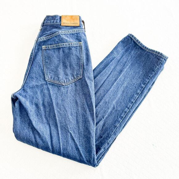 Denim Forum Aritizia The Joni High Rise Loose Button Dark Wash Denim 29L Size 25 - Picture 8 of 8